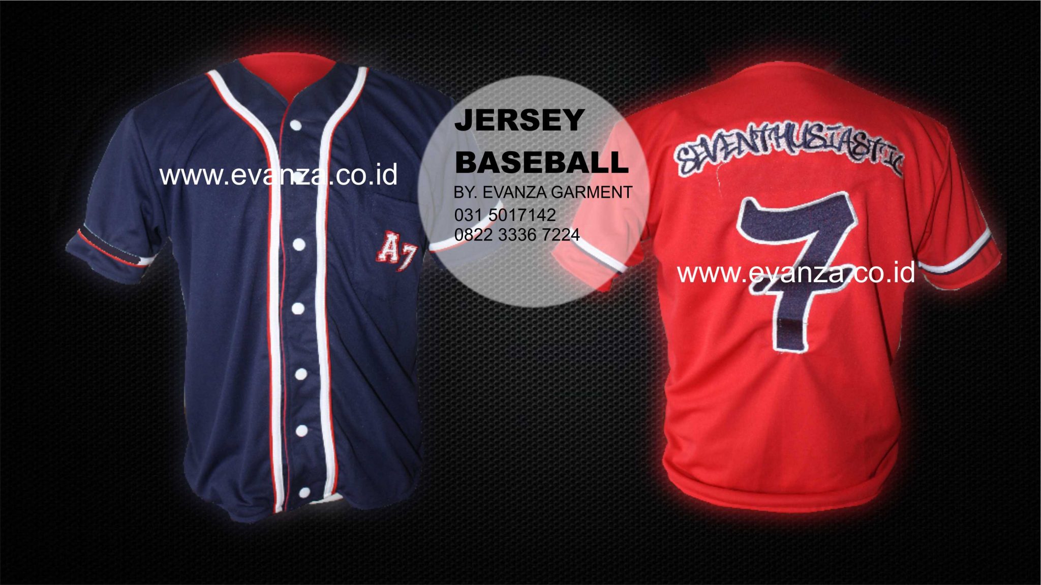 Contoh Desain Konveksi Jersey Baseball SEVENTHUSIASTIC