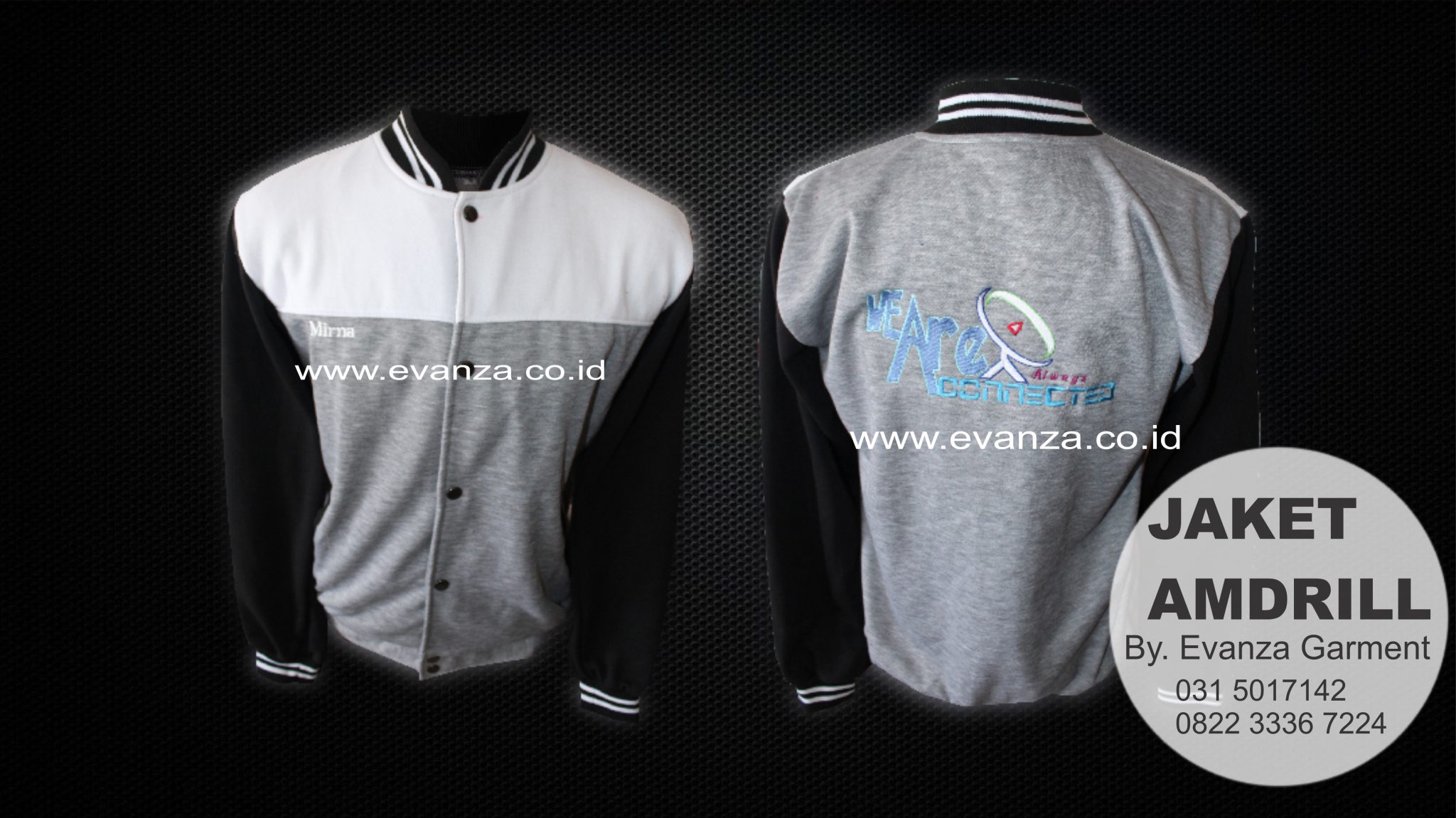 Contoh Desain Konveksi Jaket Varity Fleece We Are Connection