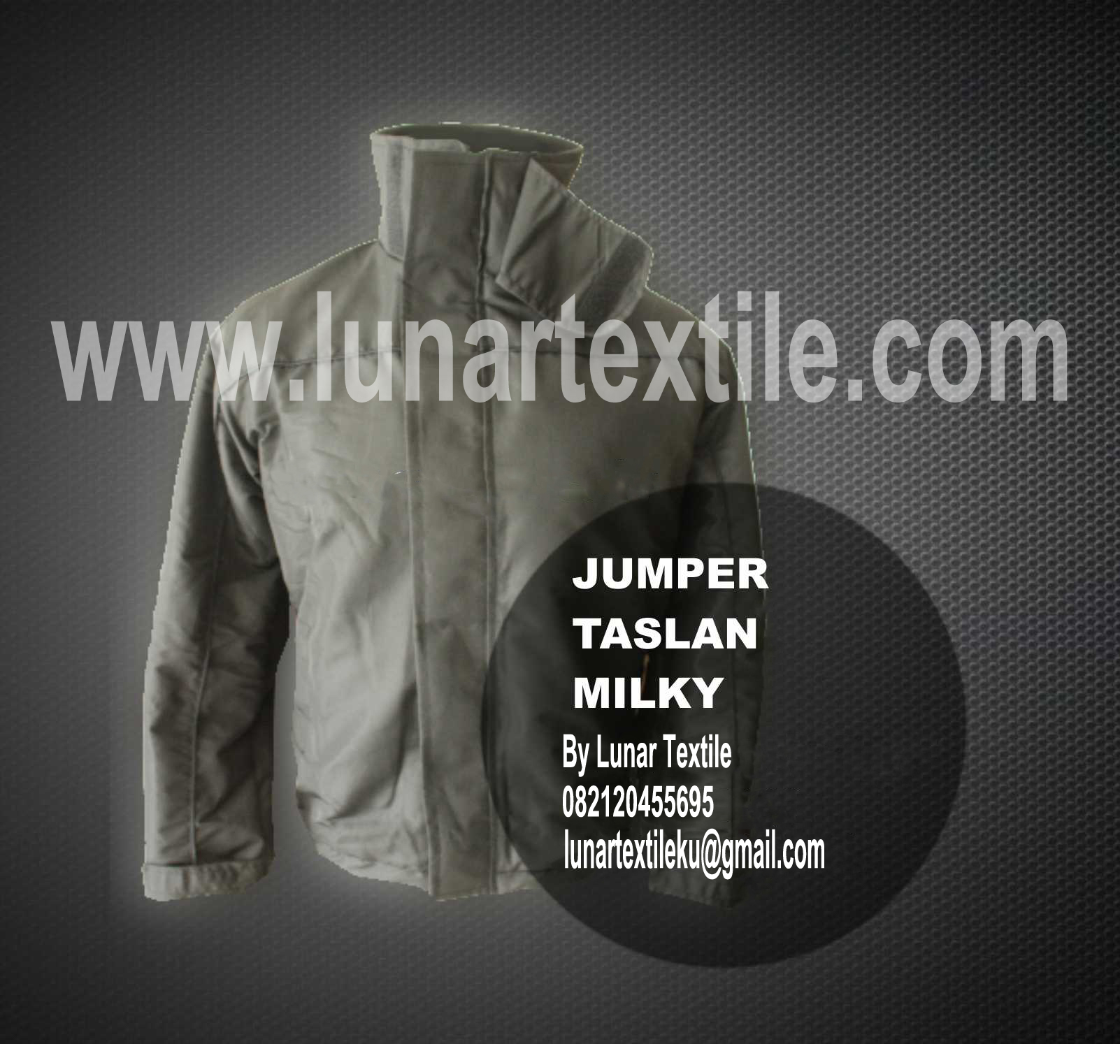 Contoh Desain Konveksi Jaket taslan Milky (Polos)