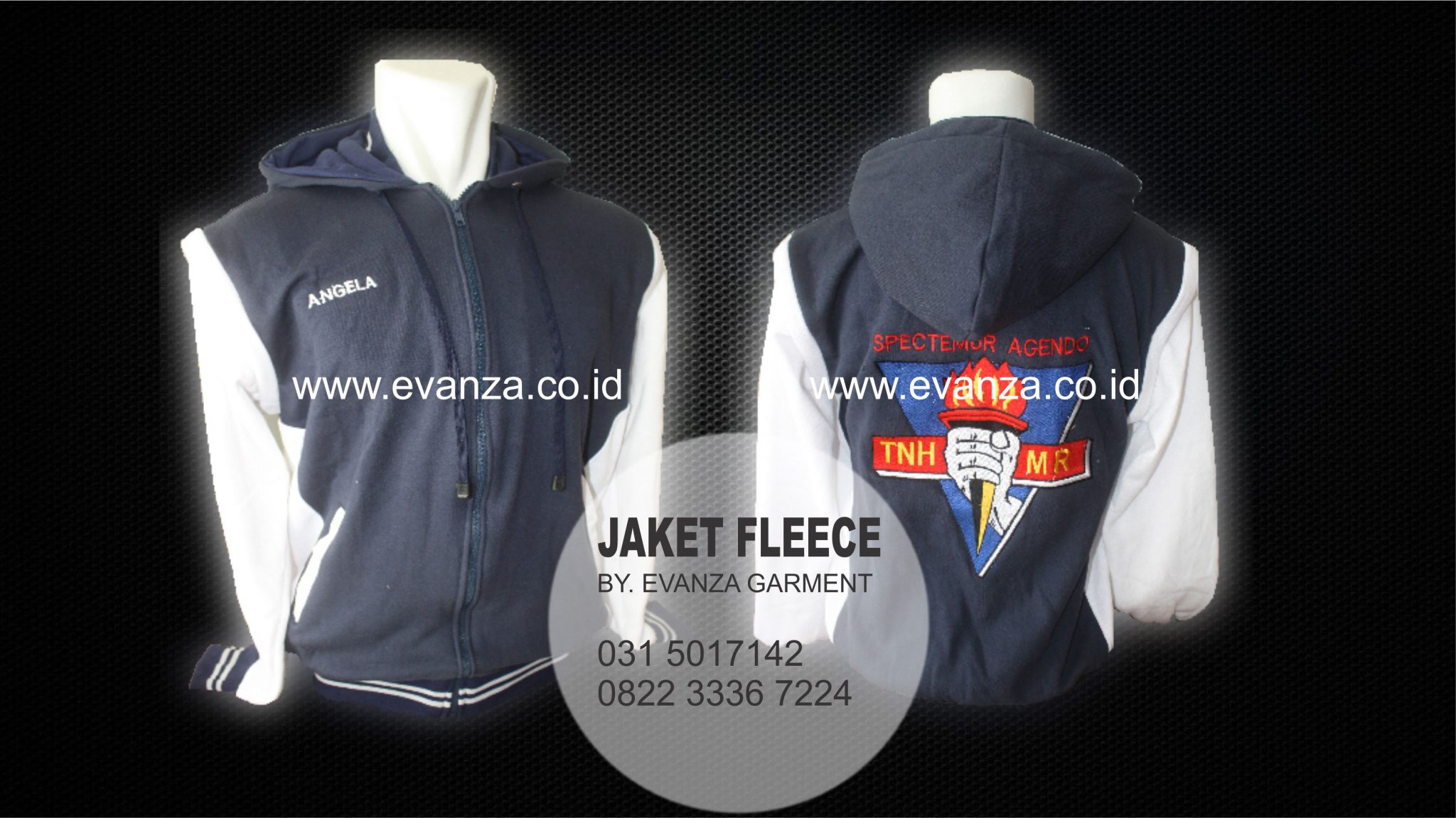 Contoh Desain Konveksi Jaket Fleece Spectemur Agendo