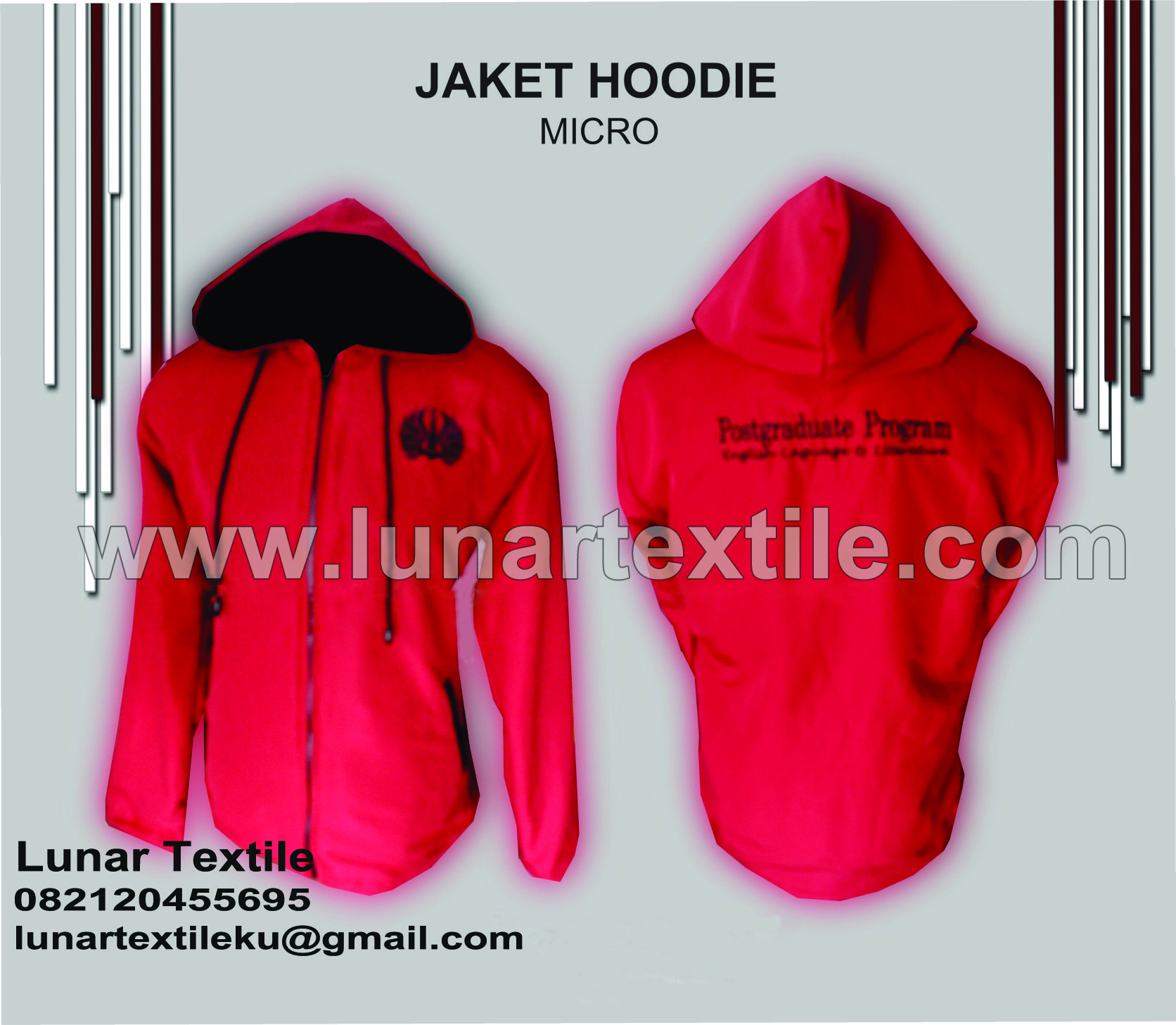 Contoh Desain Konveksi Jaket Micro Postgraduate UNESA