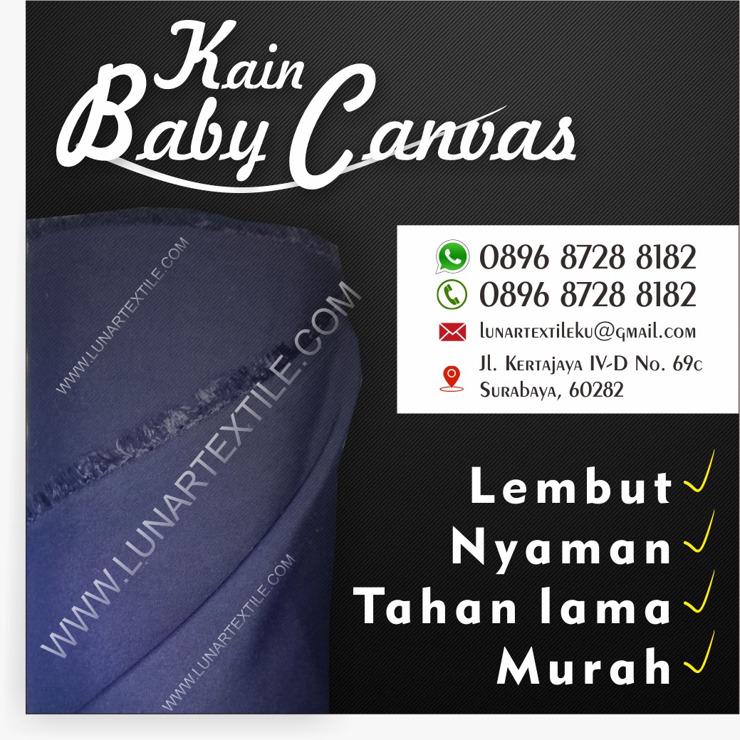 Bahan kain Baby Canvas Tahan lama