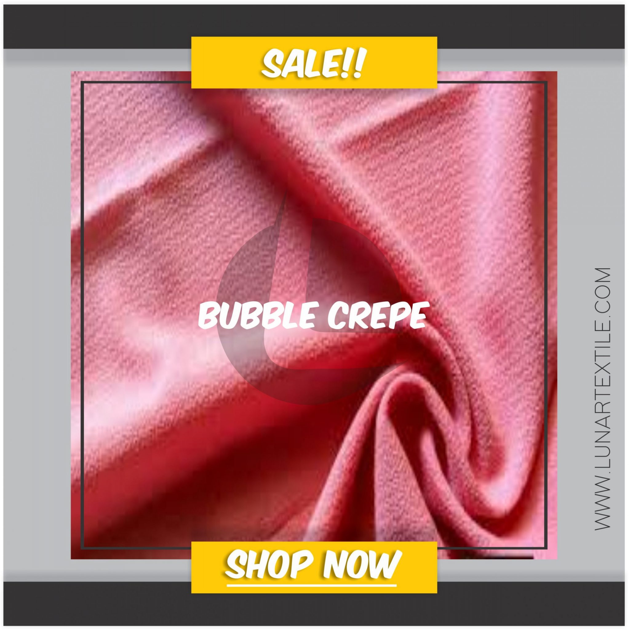 Bubble crepe adalah kain yang termasuk kedalam keluarga kain crepe, yang artinya kain ini berkarakter seperti berpasir, berkerut atau tampak seperti kulit jeruk.