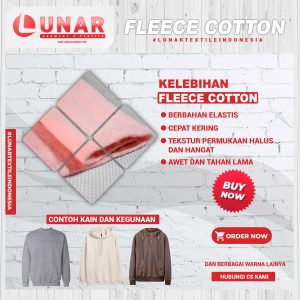 fleece cotton atau fleece katun