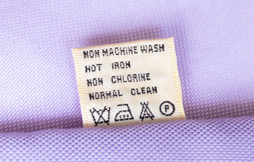 simbol pada label pakaian