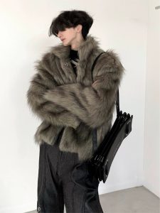 jaket berbulu fur